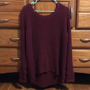 maroon knitted sweater